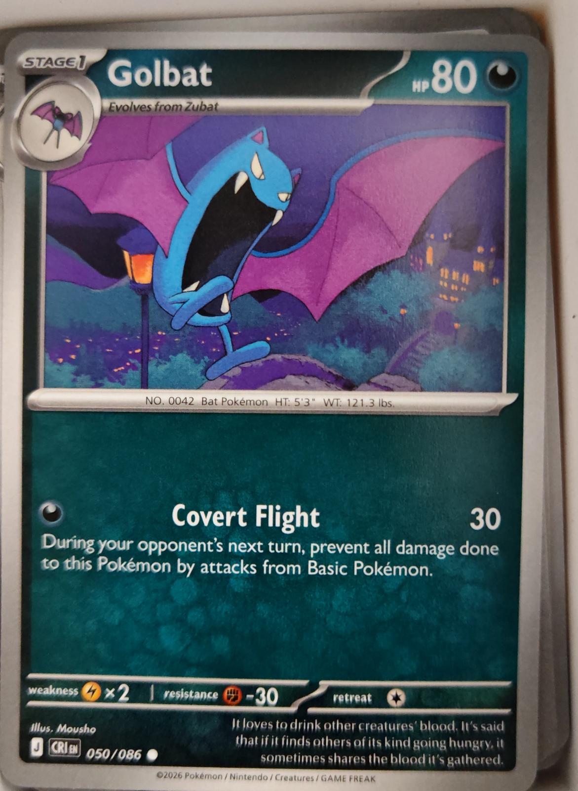 Golbat - 050/086 - - CHAOS RISING - Pokemon - Common | AA08-78