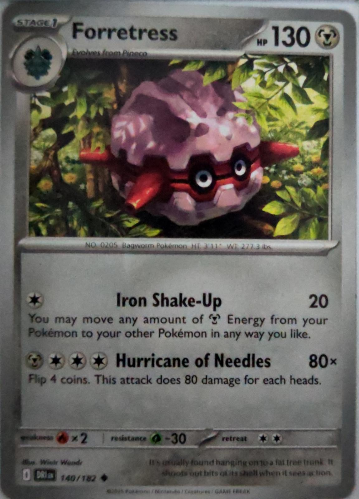 Forretress - 140/182 - - DESTINED RIVALS - Pokemon - Uncommon | AA52-1