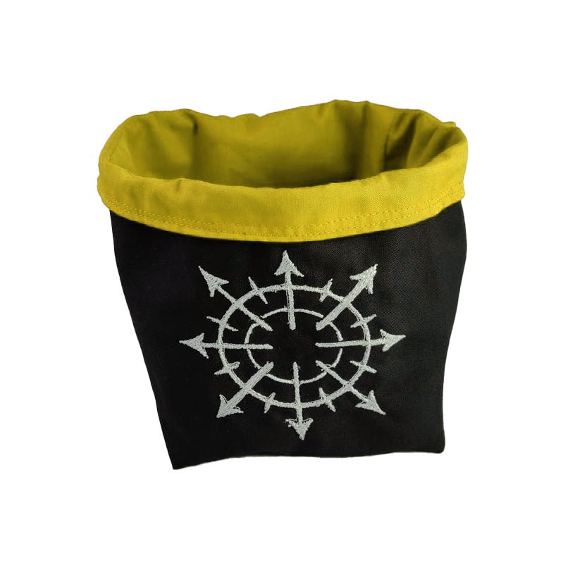 Embroidered Dice Bag - Chaos Star Inspired (for Warhammer) Board Game Tabletop Gaming Gifts Accessories, RPG D&D Dice