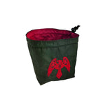Embroidered Dice Bag- Crow/Raven Board Game Accessories, Tabletop Gaming Gifts, RPG Dnd Dice