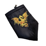 Embroidered Dice Bag- Golden Dragon Board Game Accessories, Tabletop Gaming Gifts, RPG Dnd Dice