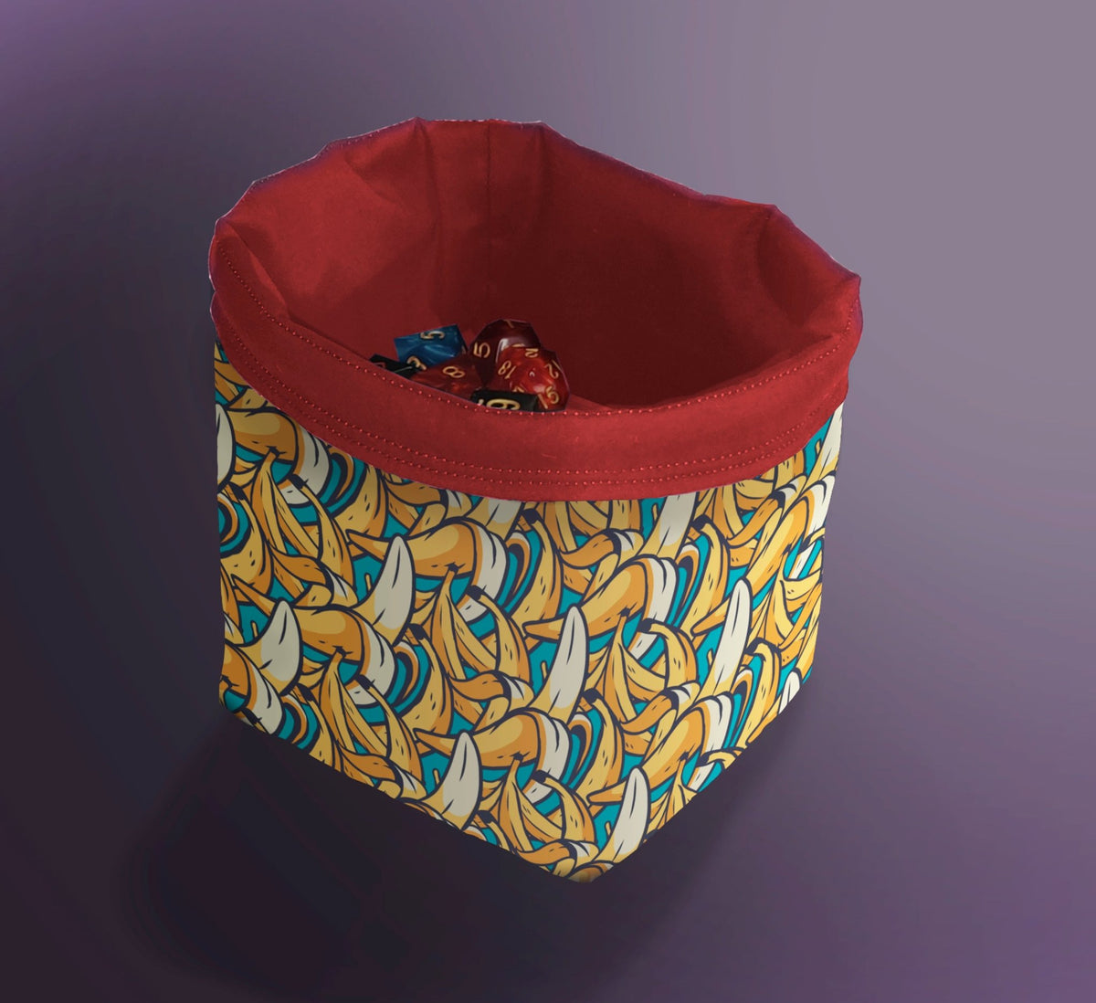 Printed Dice Bag - Banana Print Bag Board Game Tabletop Gaming Gifts Accessories, RPG D&D Dice