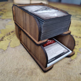 Wooden Deck Organiser- Walnut Draw/Discard Box in Two Sizes Board Game Accessories, Tabletop Gaming Gifts, RPG Dnd Dice