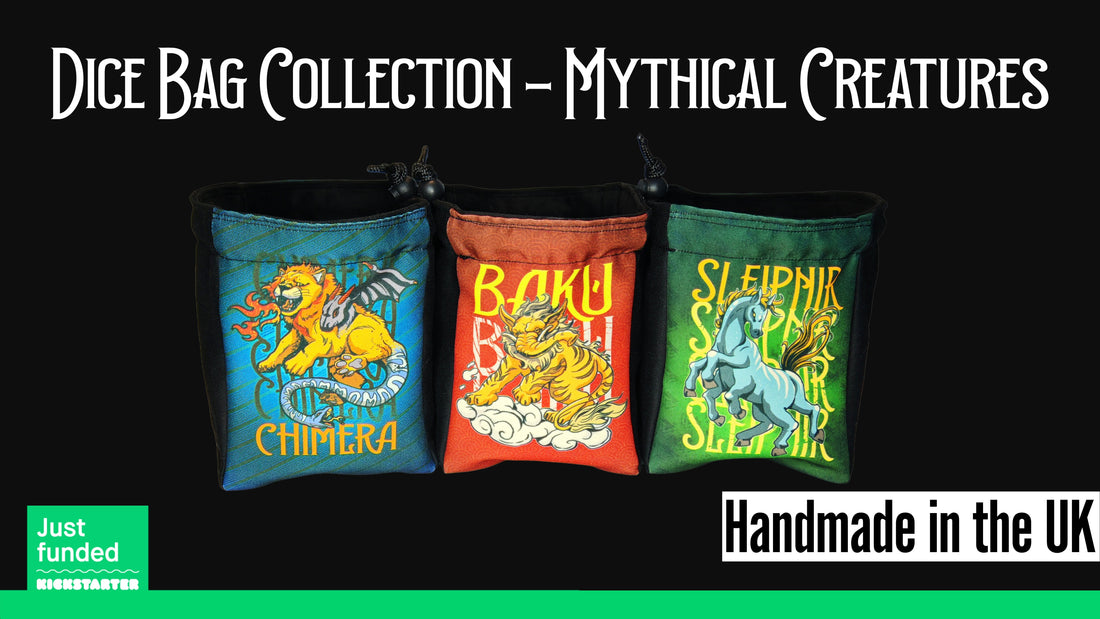 Mythical Creatures Dice Bags - BoardGameSolutions
