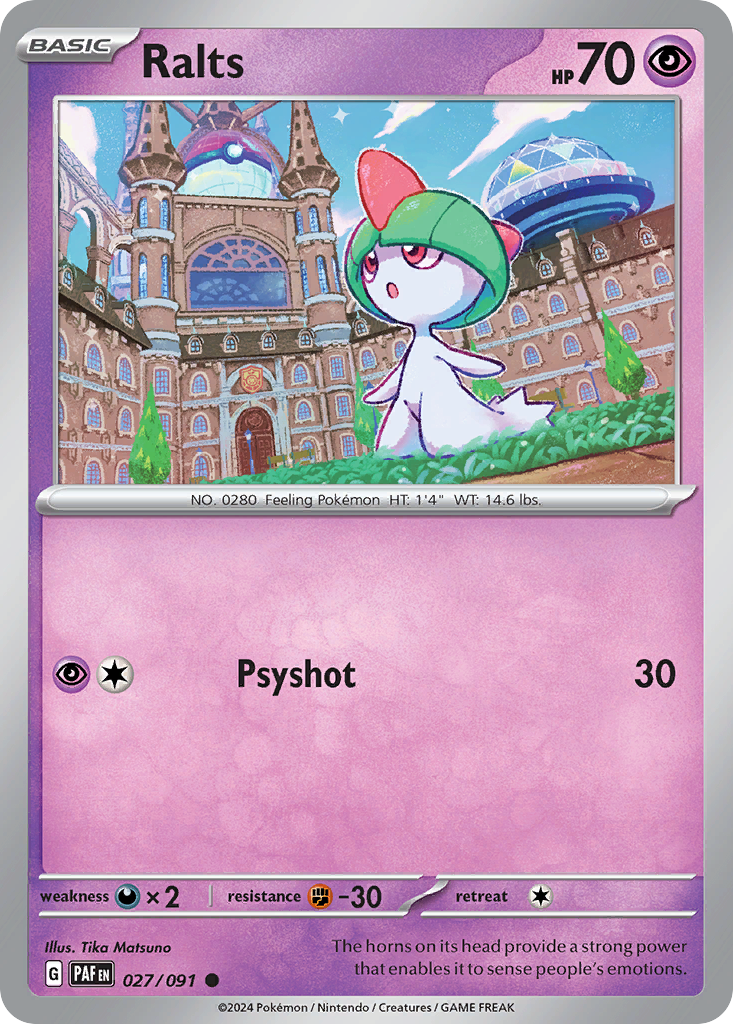 Ralts - 027/091 - - PALDEAN FATES - Pokemon - Common | AA48-129