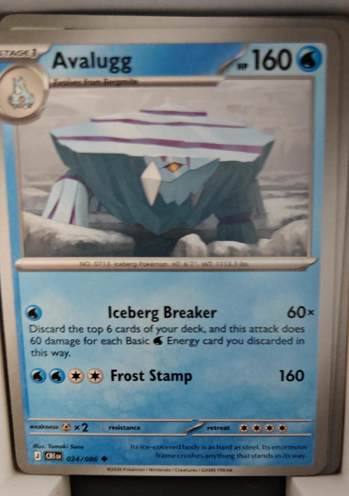 Avalugg - 024/086 - - CHAOS RISING - Pokemon - Uncommon | AA36-19