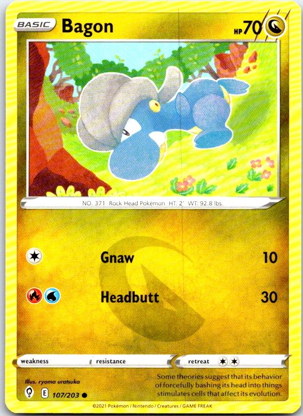 Bagon - 107/203 - - EVOLVING SKIES - Pokemon - Common | AC08-28