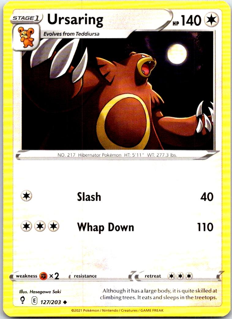 Ursaring - 127/203 - - EVOLVING SKIES - Pokemon - Uncommon | AB35-40
