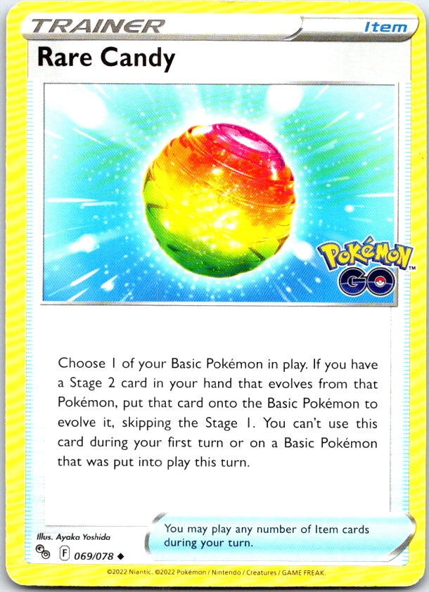 Rare Candy - 069/078 - - POKEMON GO - Pokemon - Uncommon | AC24-4