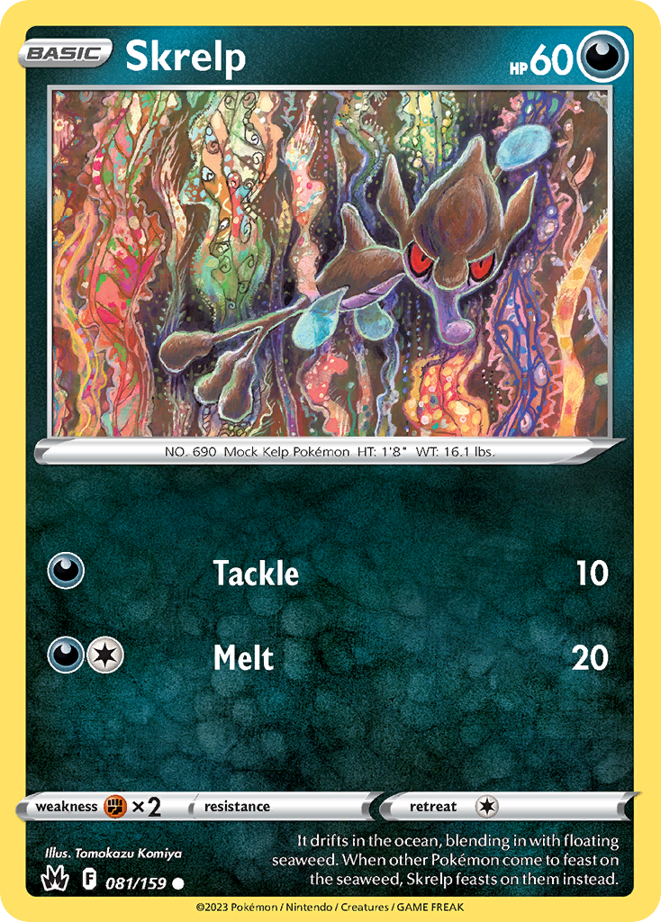 Skrelp - 081/159 - - CROWN ZENITH - Pokemon - Common | AA103-29