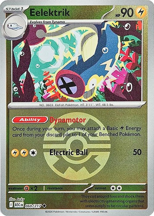 Eelektrik (Quick Ball) - 060/217 - Reverse Holo - ASCENDED HEROES - Pokemon - | AA19-85