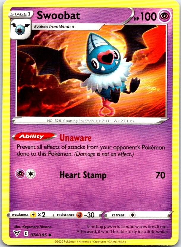 Swoobat - 074/185 - - VIVID VOLTAGE - Pokemon - Uncommon | AC18-35