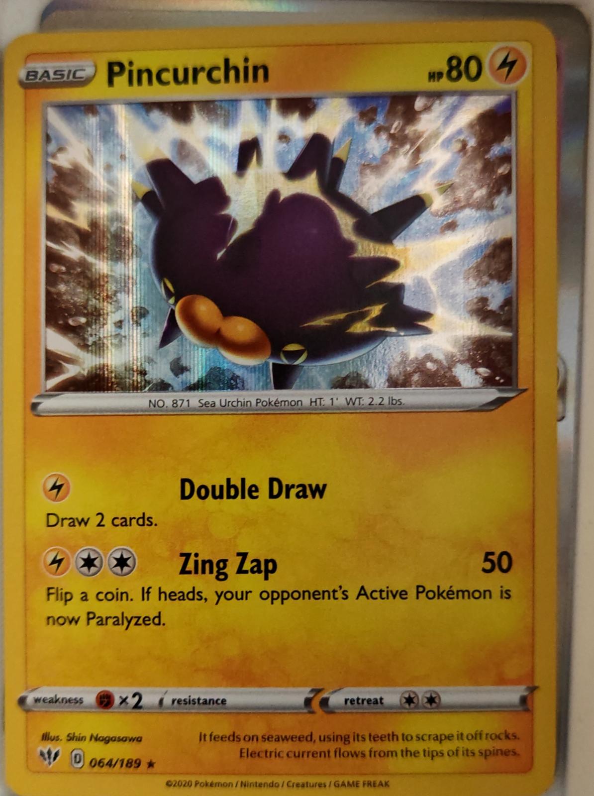 Pincurchin - 064/189 - Holo - DARKNESS ABLAZE - Pokemon - Rare | AA21-4