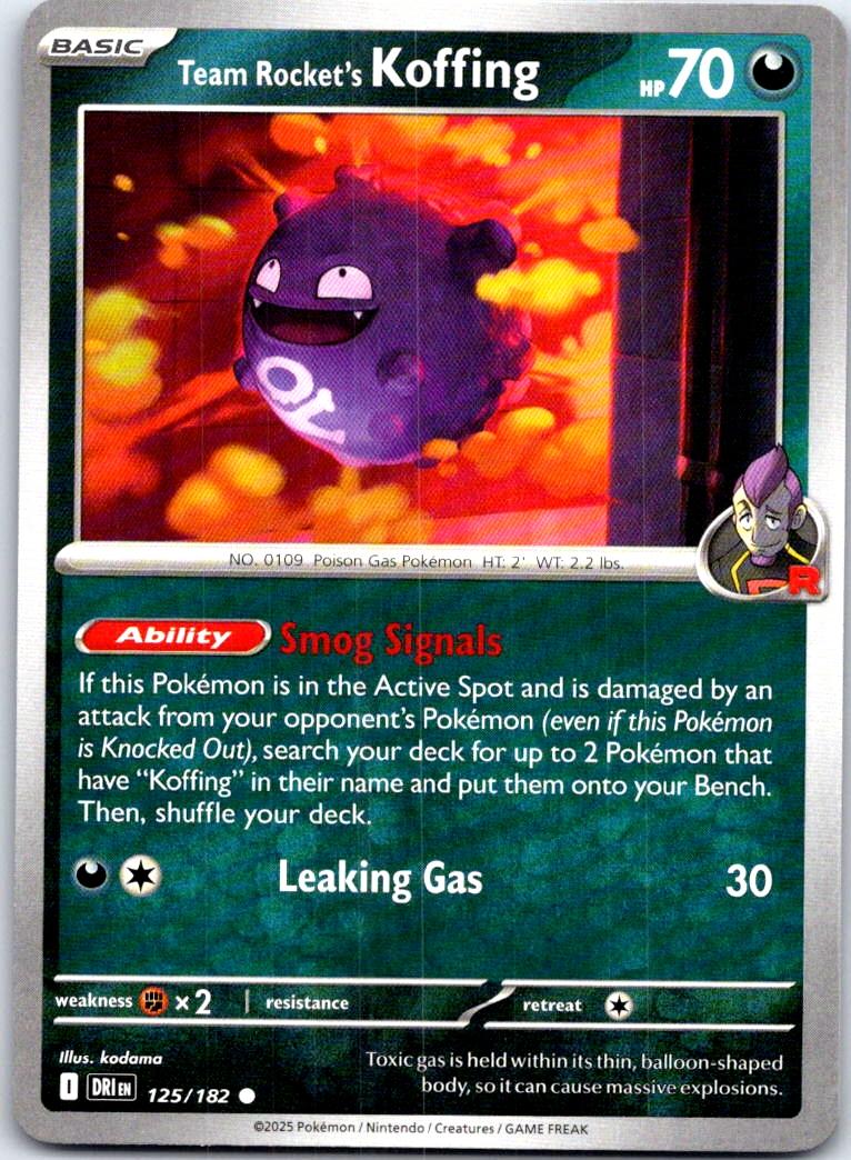 Team Rocket's Koffing - 125/182 - - DESTINED RIVALS - Pokemon - Common | AB71-40