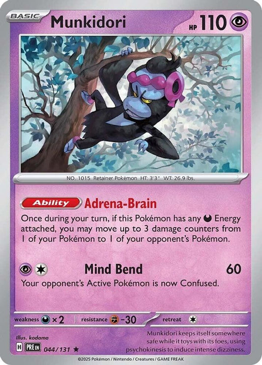 Munkidori - 044/131 - Holo - PRISMATIC EVOLUTIONS - Pokemon - Rare | AA30-5