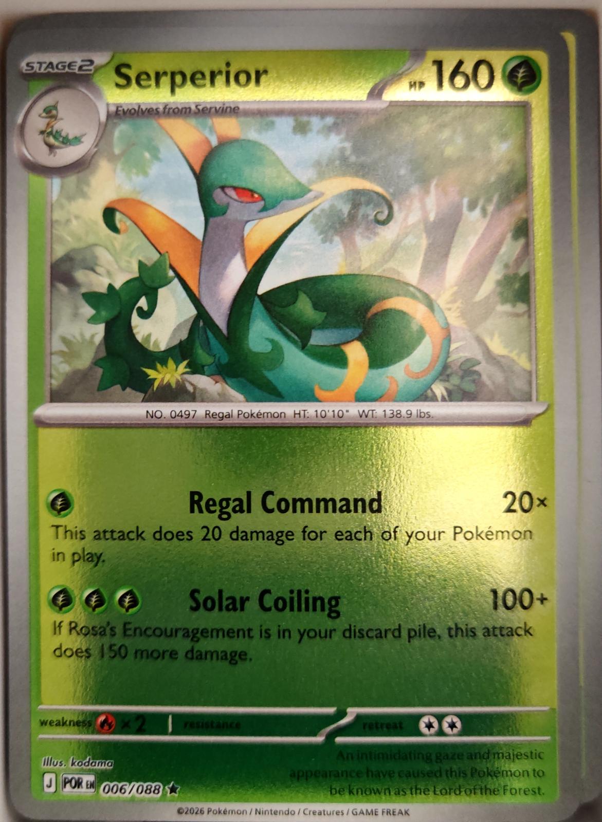 Serperior - 006/088 - Reverse Holo - PERFECT ORDER - Pokemon - Rare | AA04-93