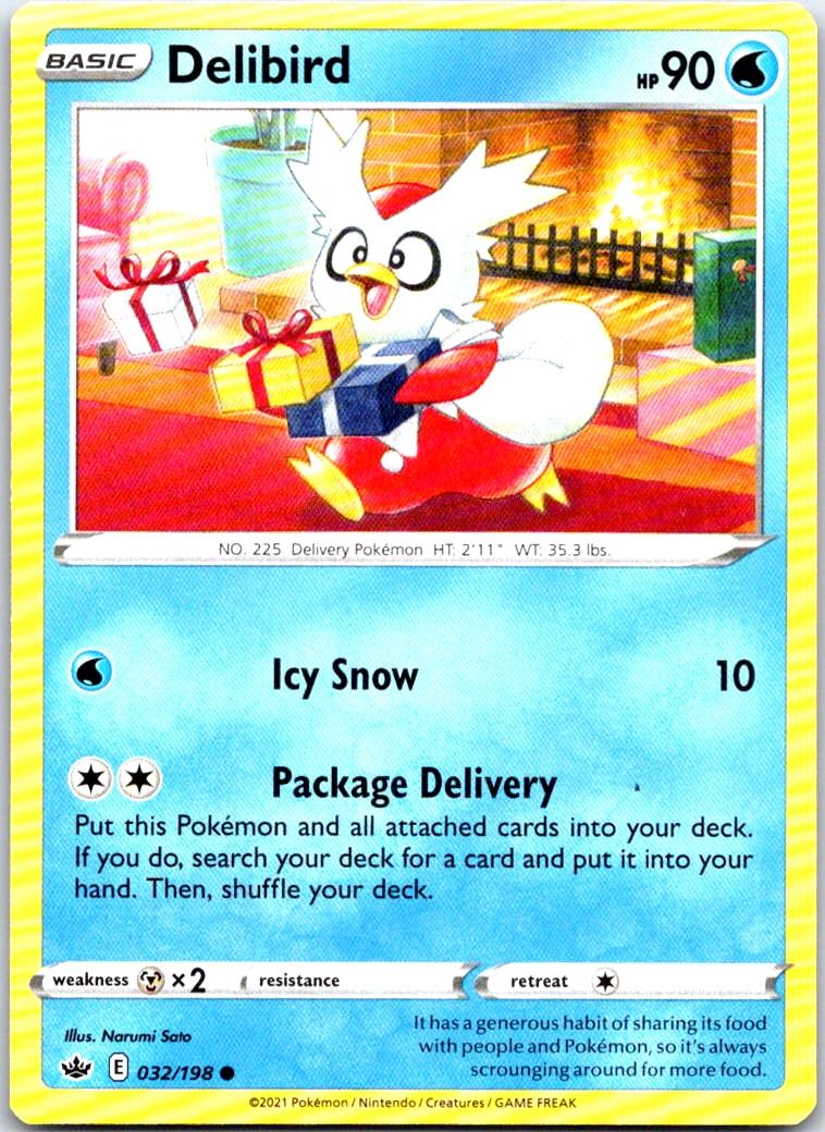 Delibird - 032/198 - - CHILLING REIGN - Pokemon - Common | AB82-10