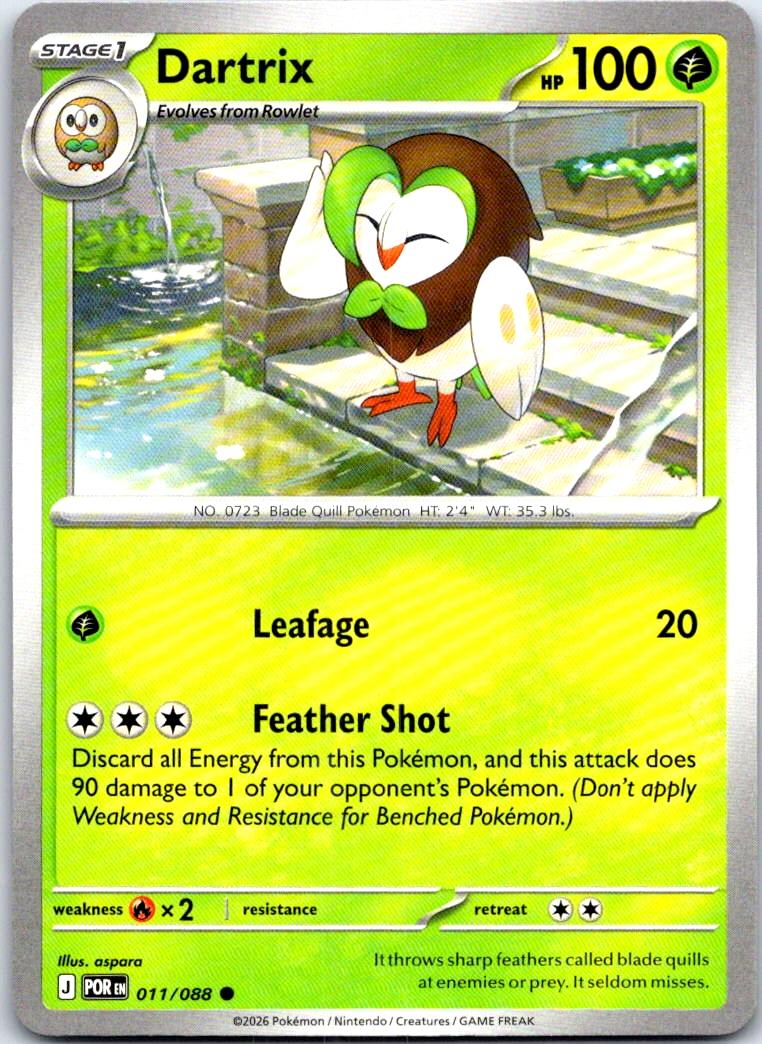 Dartrix - 011/088 - - PERFECT ORDER - Pokemon - Common | AB66-35