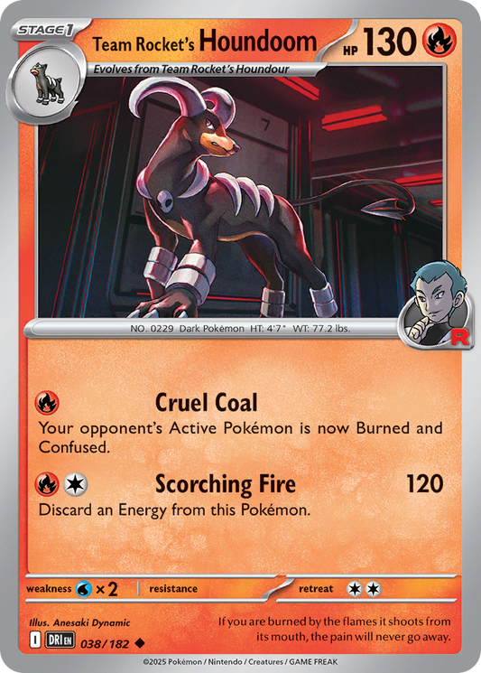 Team Rocket's Houndoom - 038/182 - - DESTINED RIVALS - Pokemon - | AA12-78