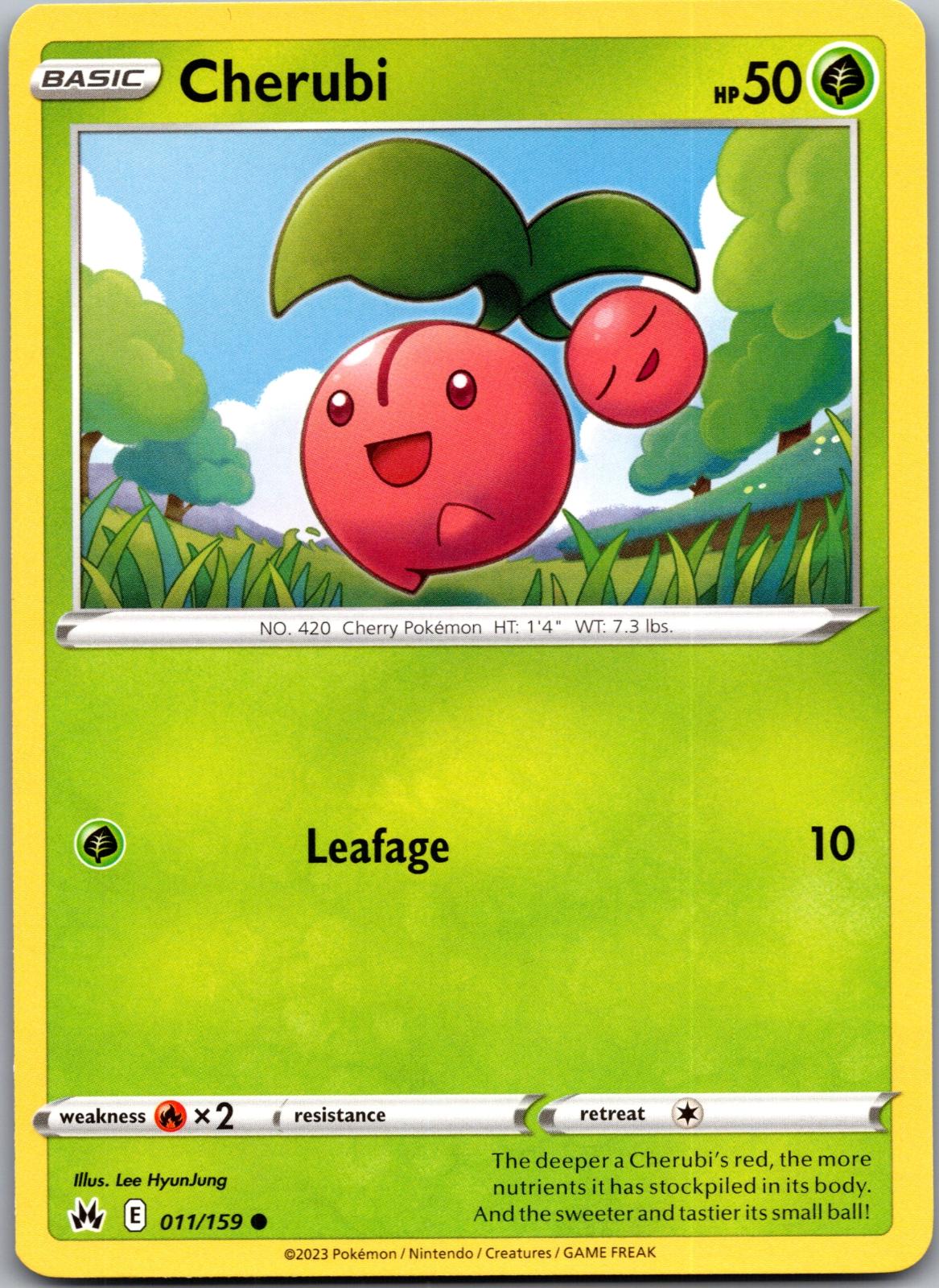 Cherubi - 011/159 - - CROWN ZENITH - Pokemon - Common | AA93-48