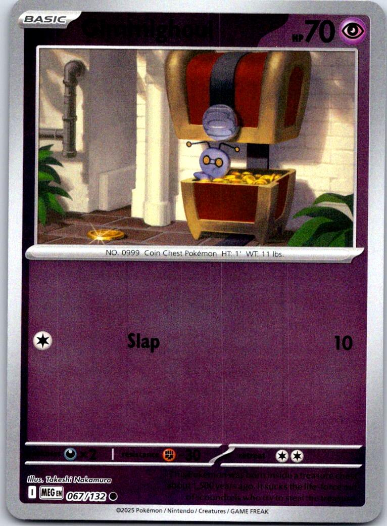 Gimmighoul - 067/132 - Reverse Holo - MEGA EVOLUTION - Pokemon - | AB04-11
