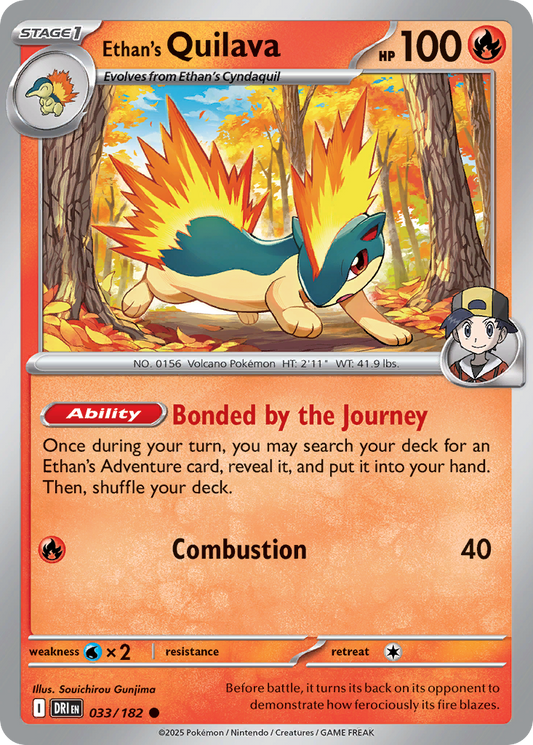 Ethan's Quilava - 033/182 - - DESTINED RIVALS - Pokemon - Common | AA12-40