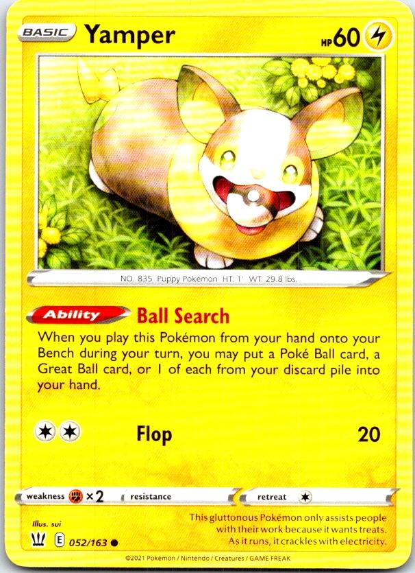 Yamper - 052/163 - - BATTLE STYLES - Pokemon - Common | AB98-26