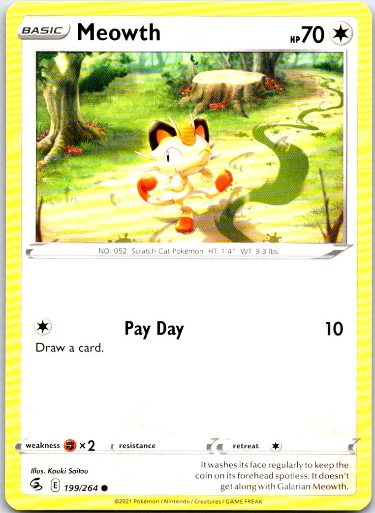 Meowth - 199/264 - - FUSION STRIKE - Pokemon - Common | AB39-13