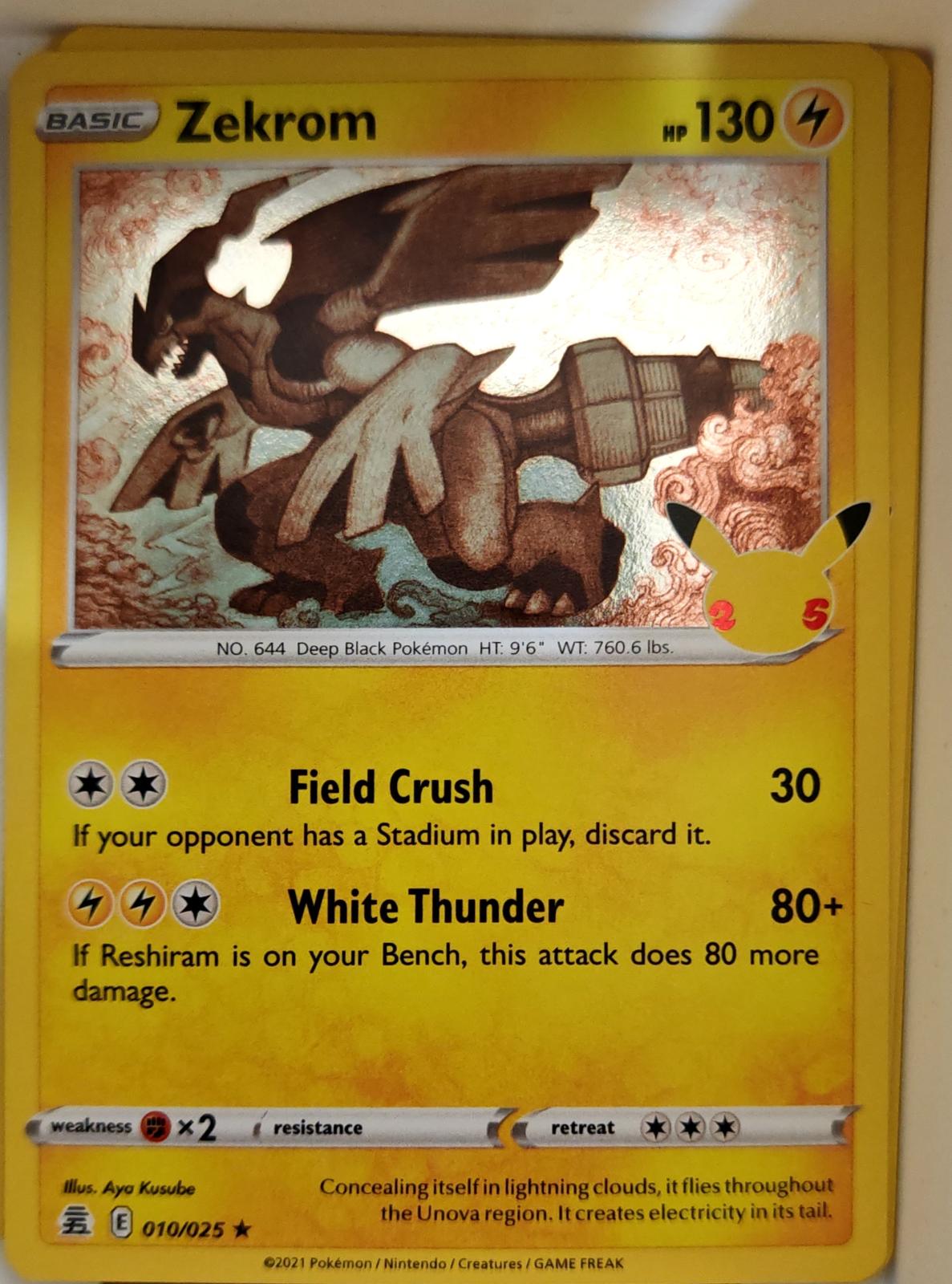 Zekrom - 010/025 - Holo - CELEBRATIONS - Pokemon - Rare | AA06-7
