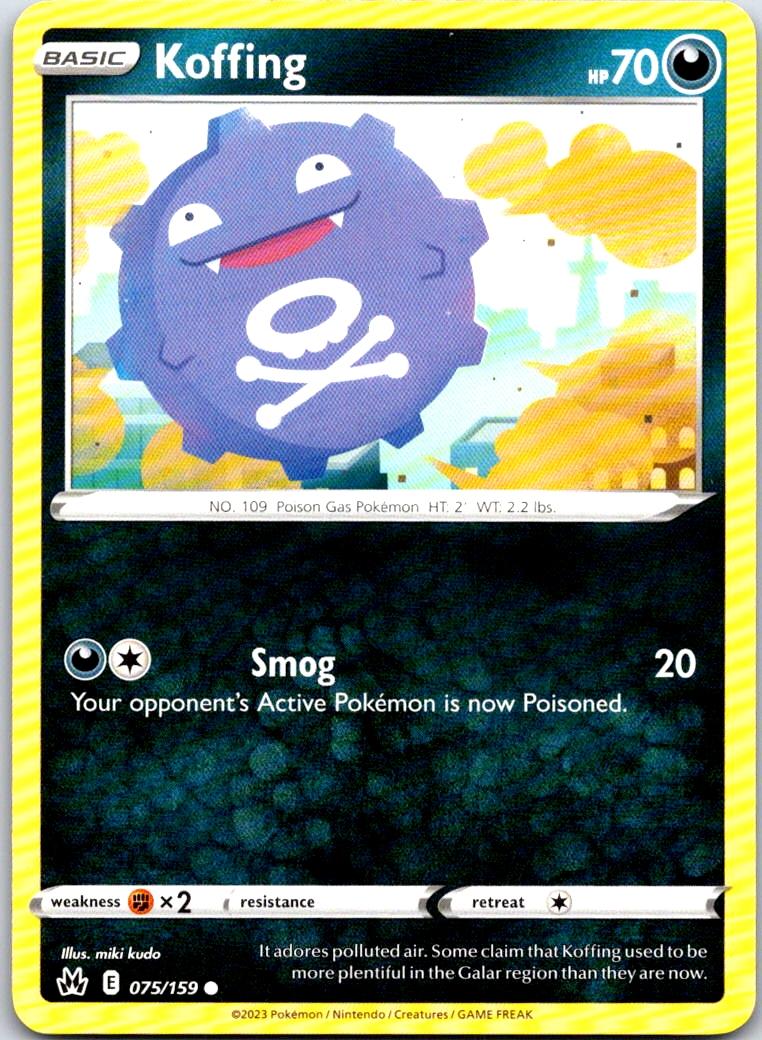 Koffing - 075/159 - - CROWN ZENITH - Pokemon - Common | AA103-4