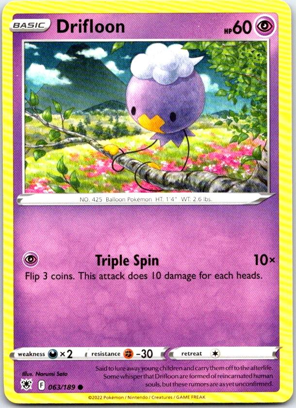 Drifloon - 063/189 - - ASTRAL RADIANCE - Pokemon - Common | AC07-44