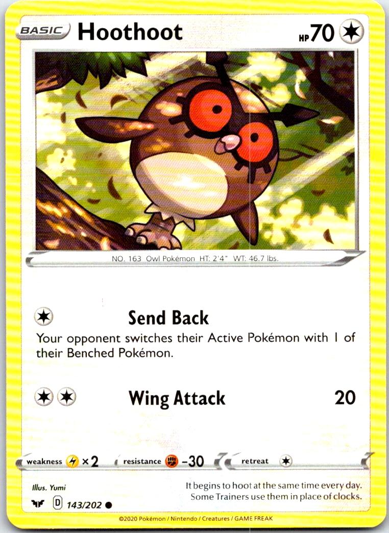 Hoothoot - 143/202 - - SWORD & SHIELD - Pokemon - Common | AB80-42