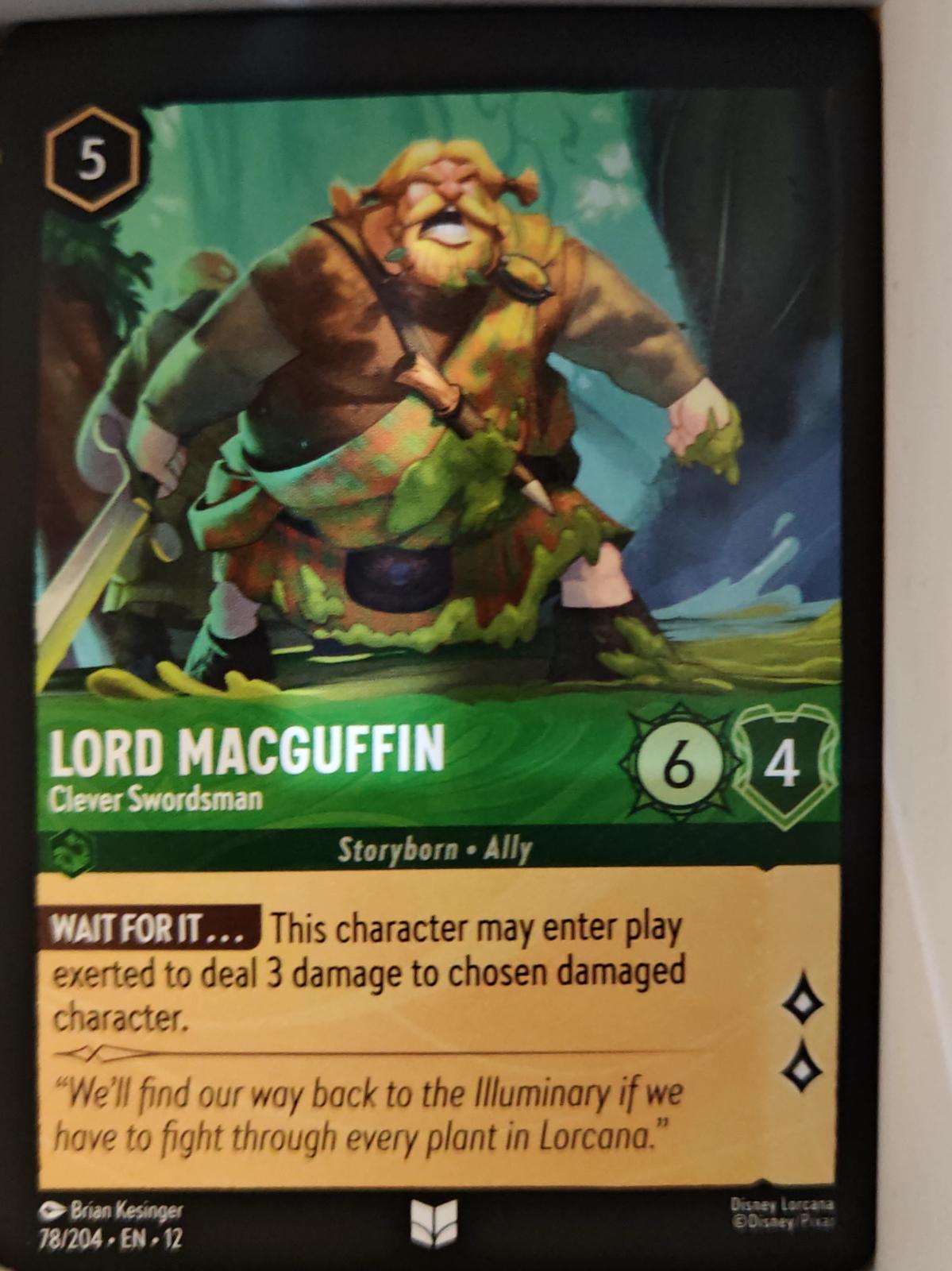 Lord MacGuffin - Clever Swordsman - 78/204 - - WILDS UNKNOWN - Lorcana - | LAA02-29