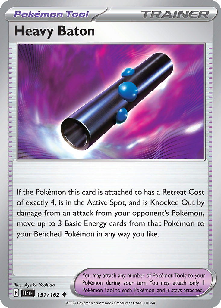 Heavy Baton - 151/162 - - TEMPORAL FORCES - Pokemon - Uncommon | AA23-25