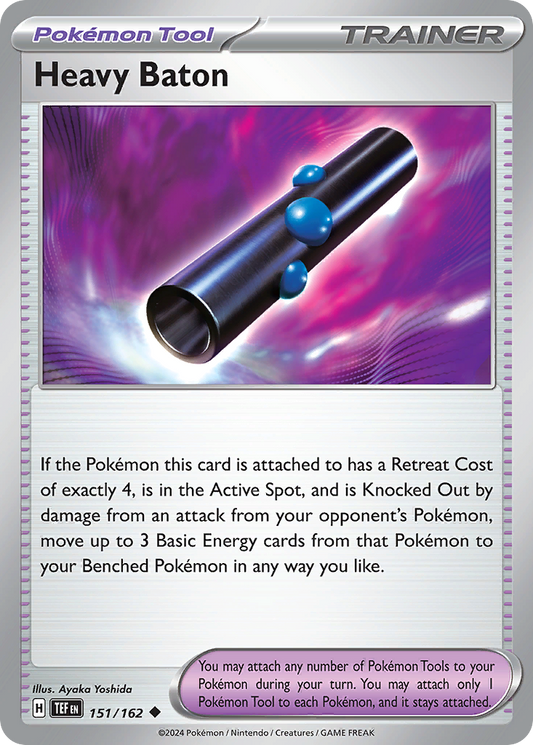 Heavy Baton - 151/162 - - TEMPORAL FORCES - Pokemon - Uncommon | AA23-25