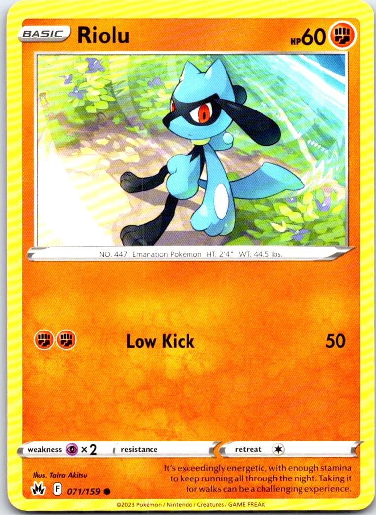 Riolu - 071/159 - - CROWN ZENITH - Pokemon - Common | AB52-33