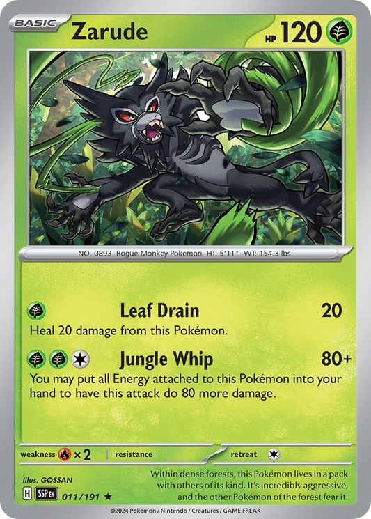 Zarude - 011/191 - Holo - SURGING SPARKS - Pokemon - Rare | AA13-43
