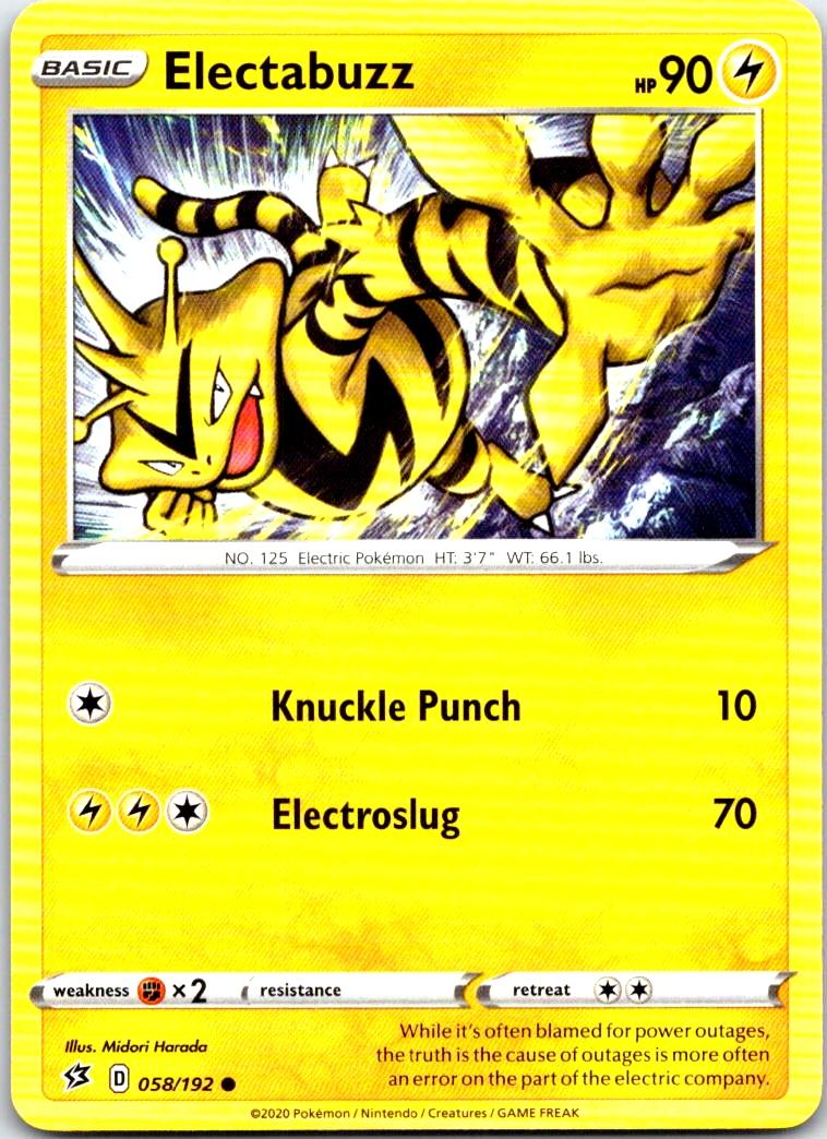 Electabuzz - 058/192 - - REBEL CLASH - Pokemon - Common | AB76-12