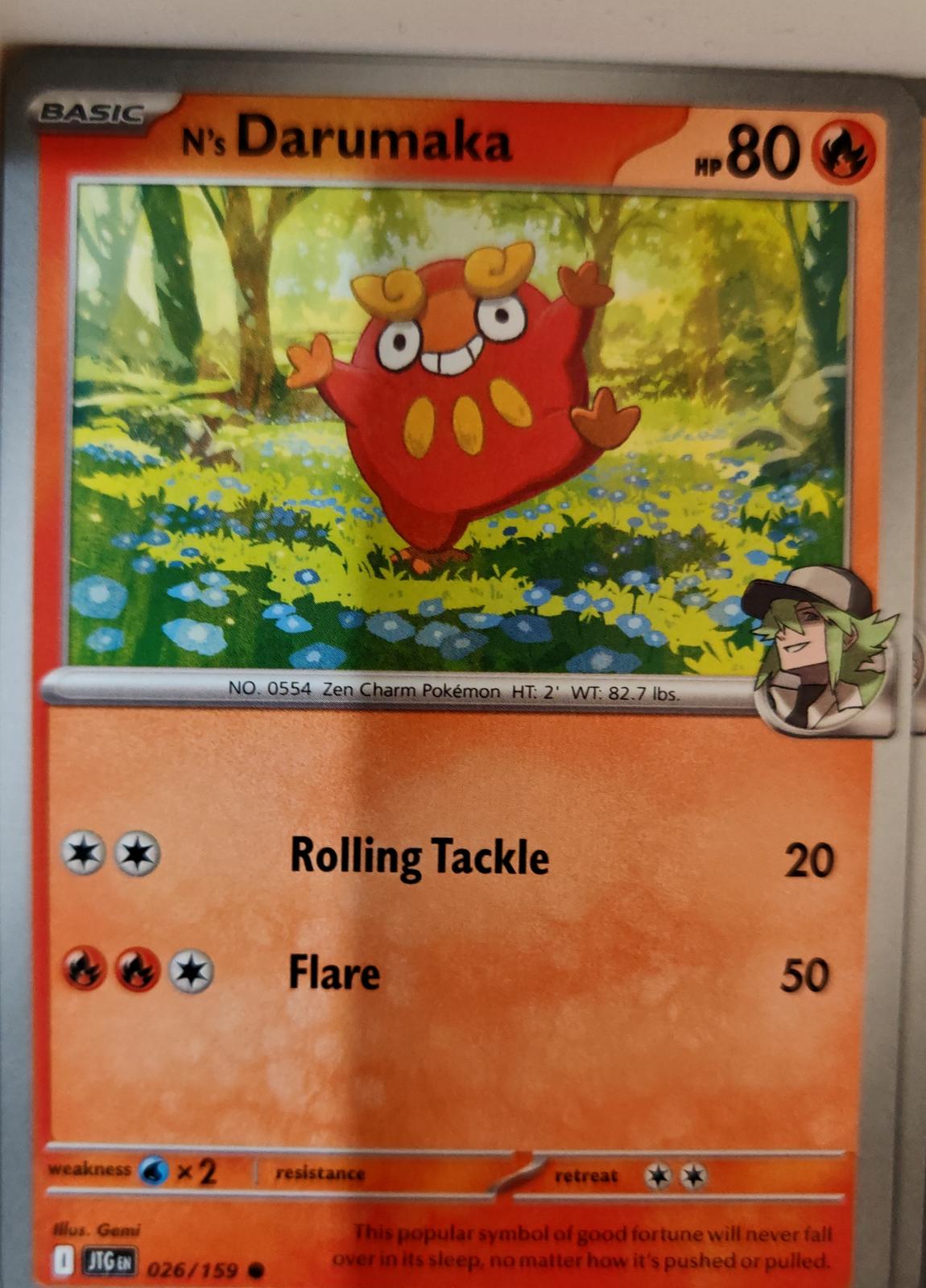 N's Darumaka - 026/159 - - JOURNEY TOGETHER - Pokemon - Common | AA07-86
