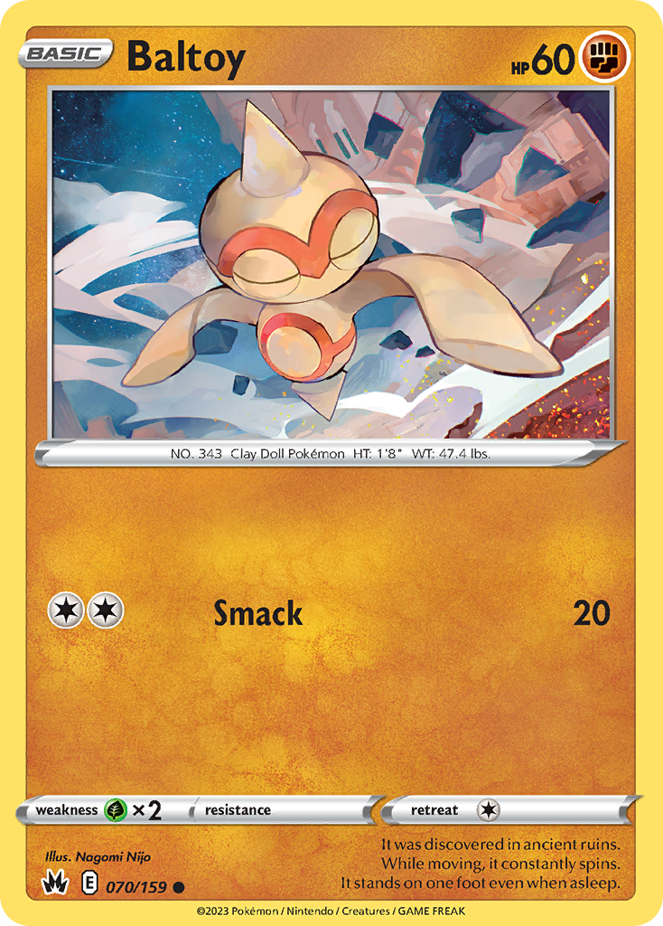 Baltoy - 070/159 - - CROWN ZENITH - Pokemon - Common | AA102-42