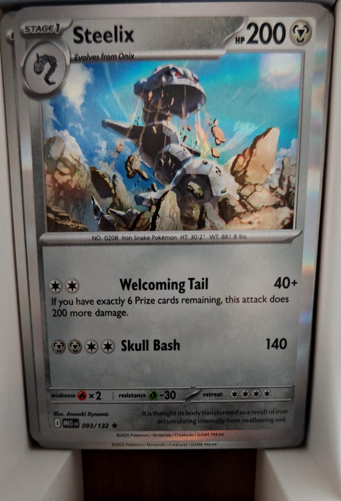 Steelix - 093/132 - Holo - MEGA EVOLUTION - Pokemon - Rare | AA55-40