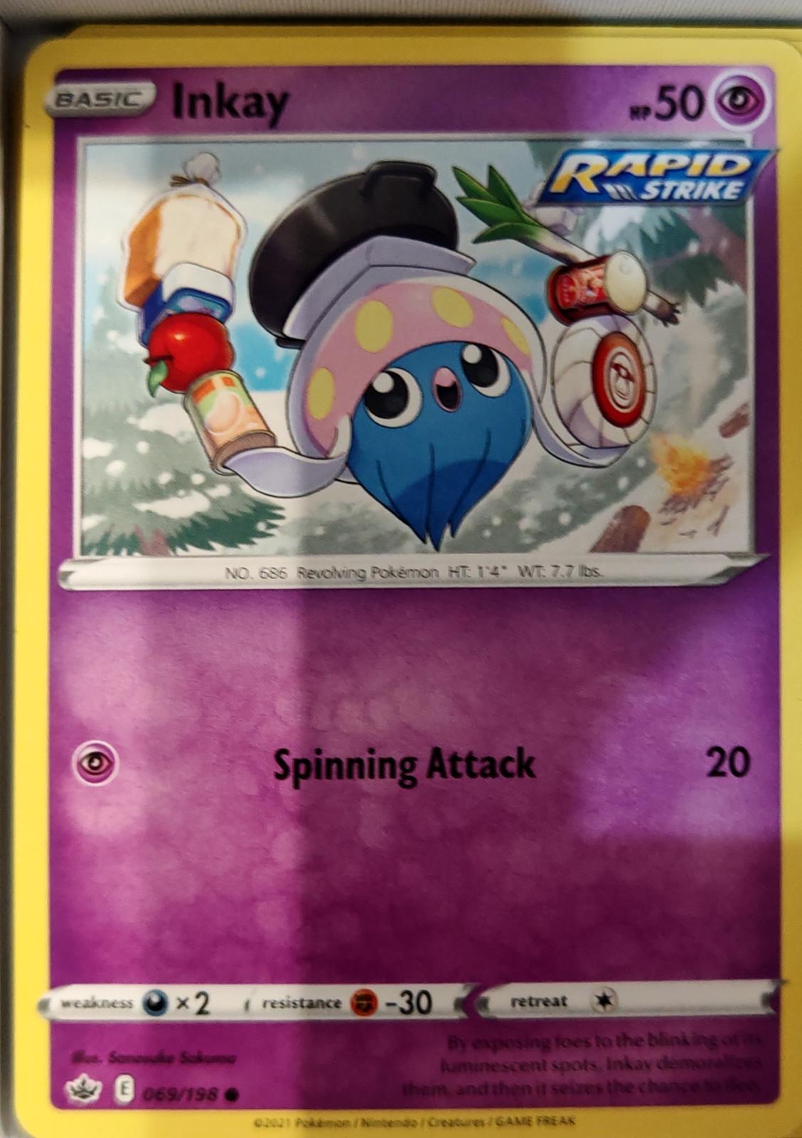 Inkay - 069/198 - - CHILLING REIGN - Pokemon - Common | AA73-14