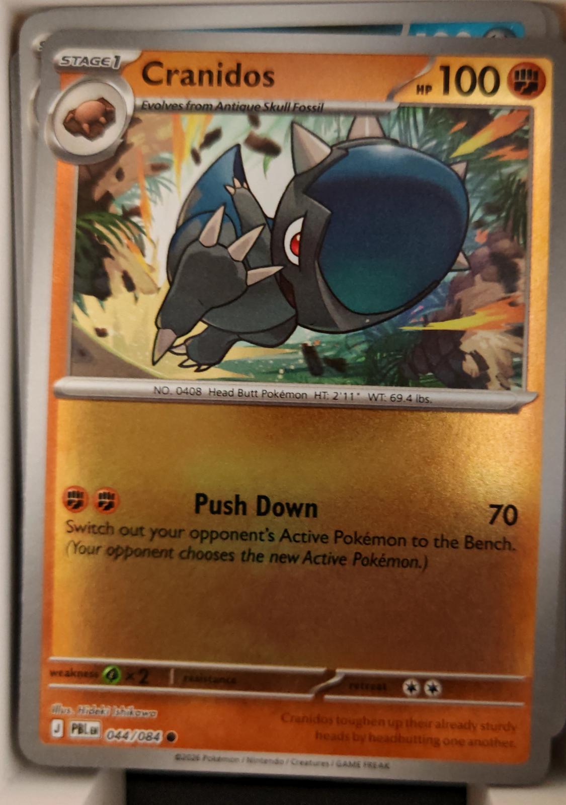 Cranidos - 044/084 - Reverse Holo - PITCH BLACK - Pokemon - Common | AA25-45