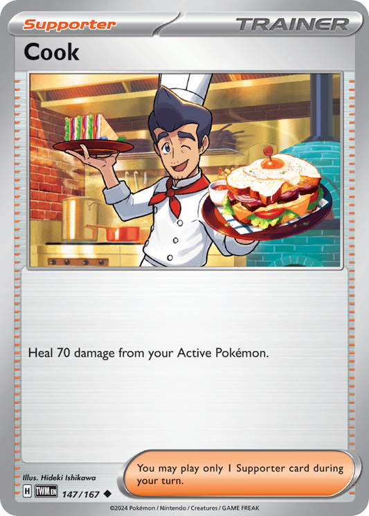 Cook - 147/167 - - TWILIGHT MASQUERADE - Pokemon - Uncommon | AA44-82