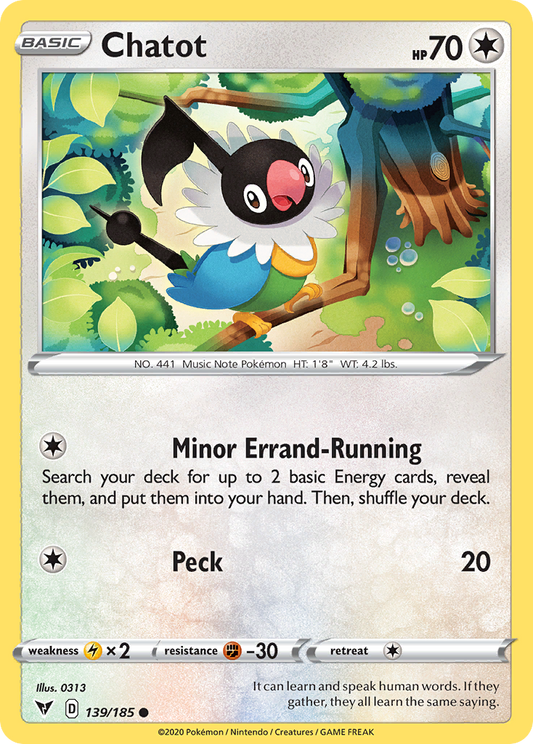 Chatot - 139/185 - - VIVID VOLTAGE - Pokemon - Common | AA66-9