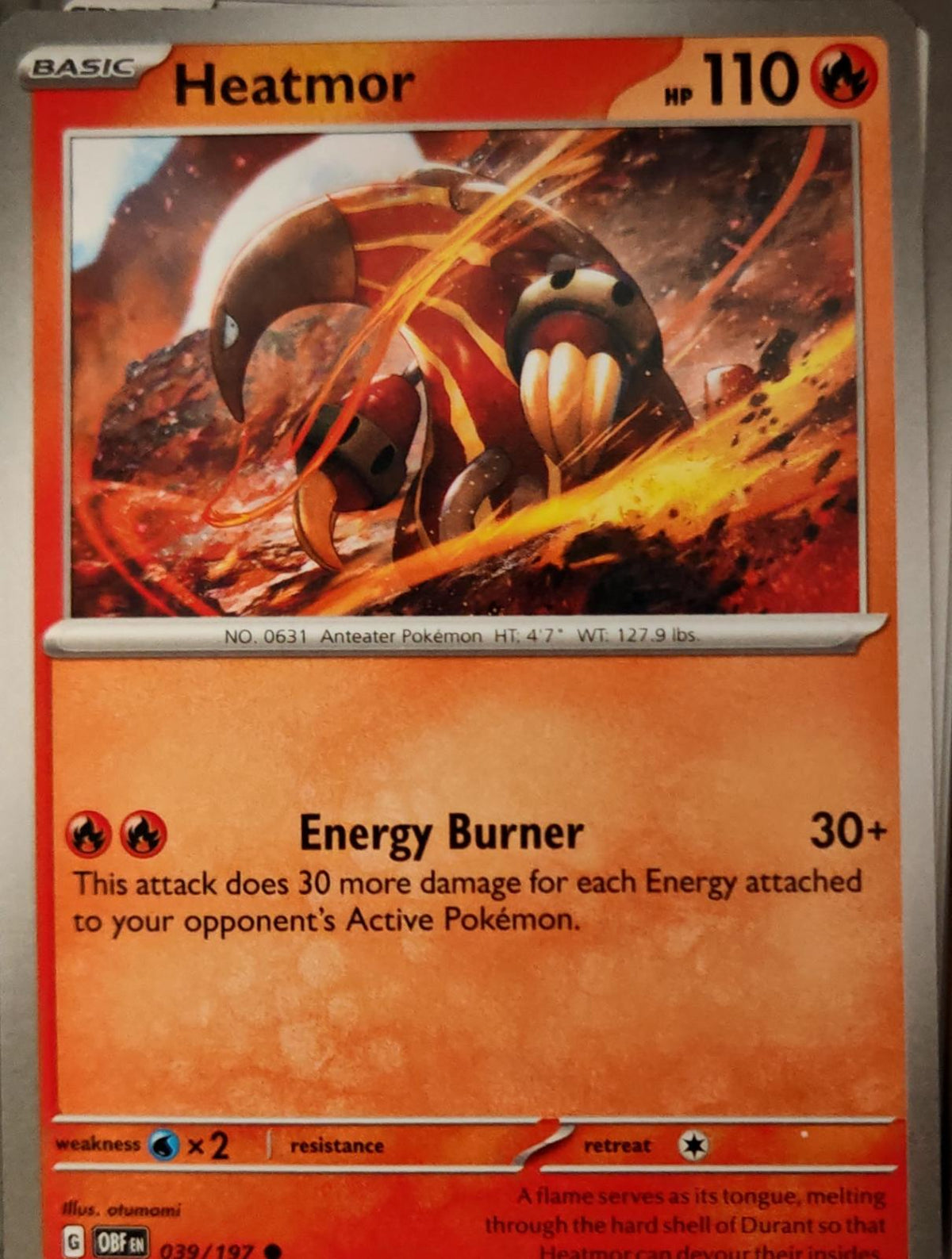 Heatmor - 039/197 - - OBSIDIAN FLAMES - Pokemon - Common | AA11-21
