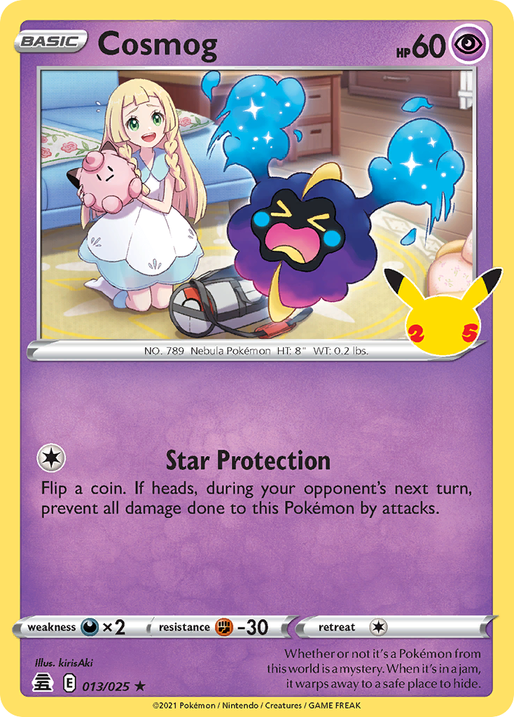 Cosmog - 013/025 - Holo - CELEBRATIONS - Pokemon - Rare | AA06-29