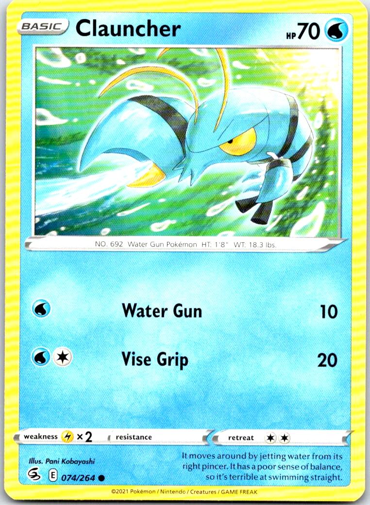 Clauncher - 074/264 - - FUSION STRIKE - Pokemon - Common | AB40-20