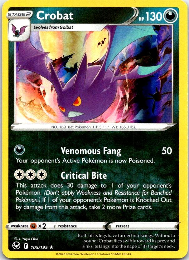 Crobat - 105/195 - Holo - SILVER TEMPEST - Pokemon - Rare | AC01-29