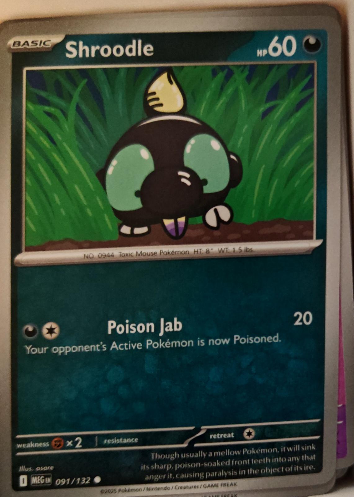 Shroodle - 091/132 - - MEGA EVOLUTION - Pokemon - Common | AA01-67